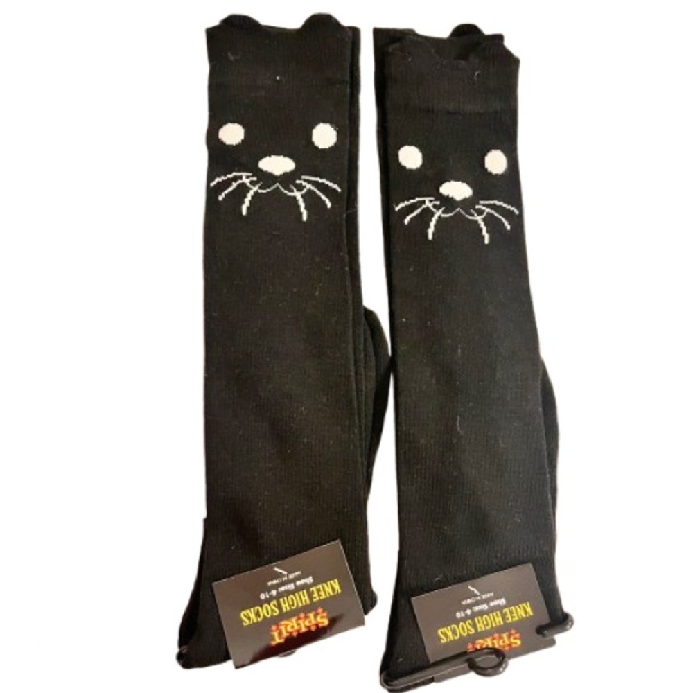 🆕- Spirit Halloween Cat Knee High Socks. - Picture 1 of 5